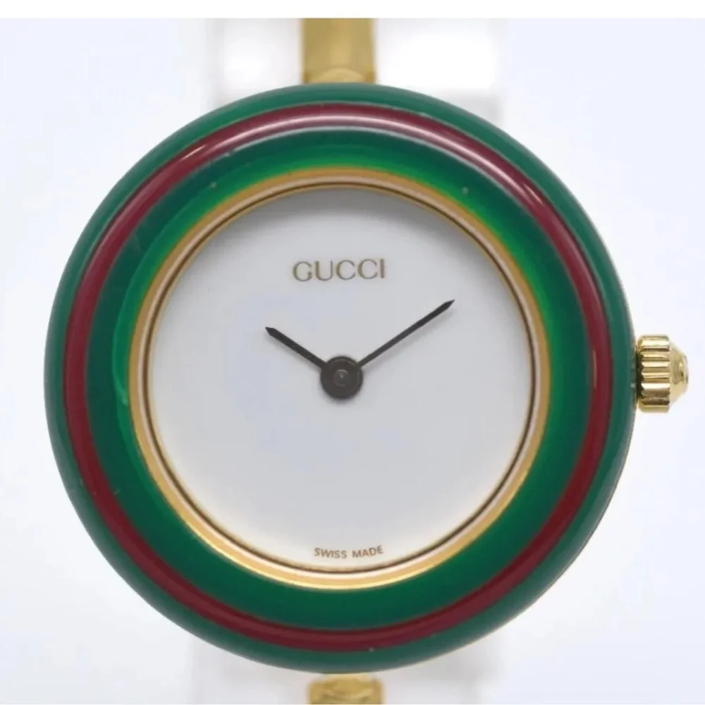 GUCCI RARE 14k Gold Plated VINTAGE STATEMENT PIECE WATCH
